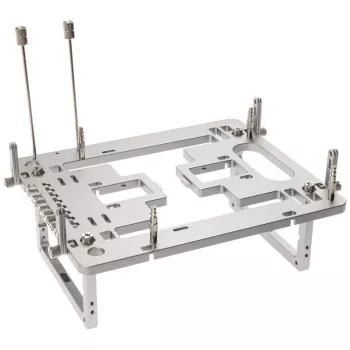 Mini κουτί πάγκου Streacom BC1 Mini V2 ασημί — συμπαγές πλαίσιο ανοιχτού τύπου