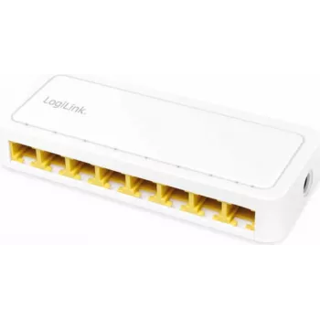 LogiLink switch δικτύου – 8 x θύρες RJ45 – Gigabit – πλαστικό κουτί – λευκό