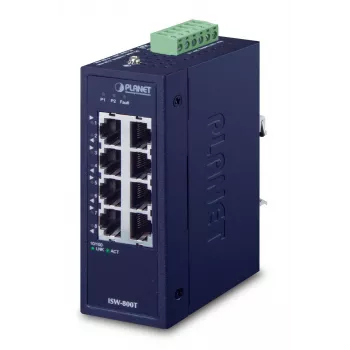 PLANET ISW-800T Διακόπτης δικτύου, unmanaged, L2 Fast Ethernet (10/100), Μπλε