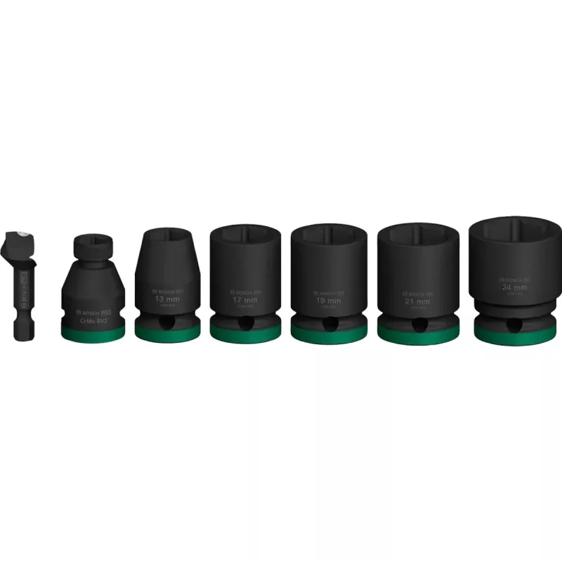 Σετ καρυδάκια Bosch Powertools PRO 1/2 ίντσες 7 τεμ. μαύρο