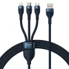 Καλώδιο USB Baseus CASS030003 1,2 m USB A USB-C/Micro-USB-A/Lightning μπλε