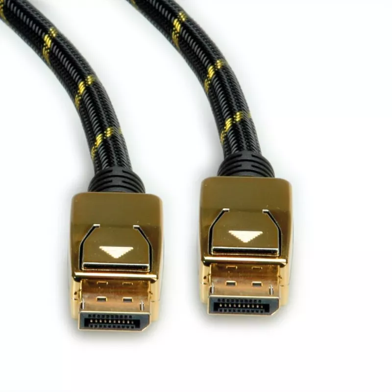 Καλώδιο DisplayPort ROLINE 11.04.5922 3 m μαύρο χρυσό
