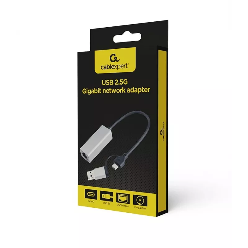 Αντάπτορας δικτύου PowerLine Gembird A-USB3AC-LAN2G-01 2500 Mbit/s Ethernet LAN
