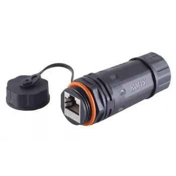 Microconnect KONCAT6A68 Μετατροπέας φύλου καλωδίου RJ-45 Μαύρο