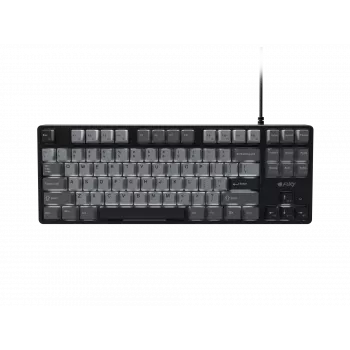 NATEC Fury Gaming Πληκτρολόγιο Kanabo K2 US λευκό με οπίσθιο φωτισμό μηχανικό μαύρο-γκρι