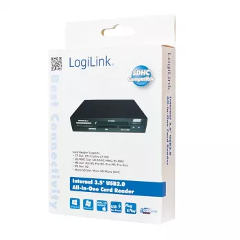 LogiLink CR0012 Αναγνώστης καρτών USB 2.0 εσωτερικός Μαύρο