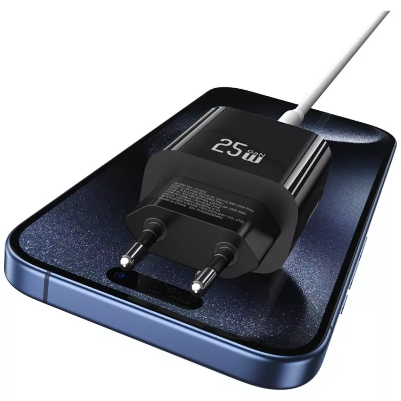 Φορτιστής USB usams USA001629 25W 1×USB-C + 1×USB-A γρήγορη φόρτιση