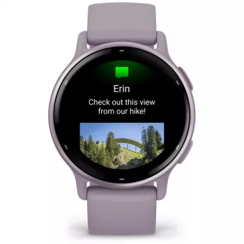 Garmin Vivoactive 5 3,05 cm (1.2) AMOLED Ψηφιακό 390 x 390 Pixel Οθόνη αφής Μωβ Wi-Fi GPS (Δορυφορικό)