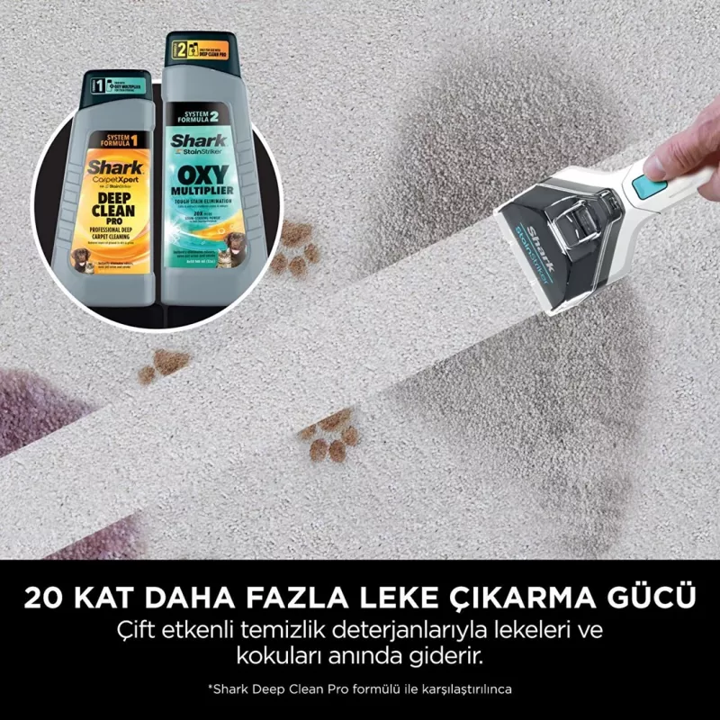 Sharkclean PX200EUT Συσκευή καθαρισμού χαλιών Handheld Βαθύς/Ενδιάμεσος καθαρισμός Λευκό
