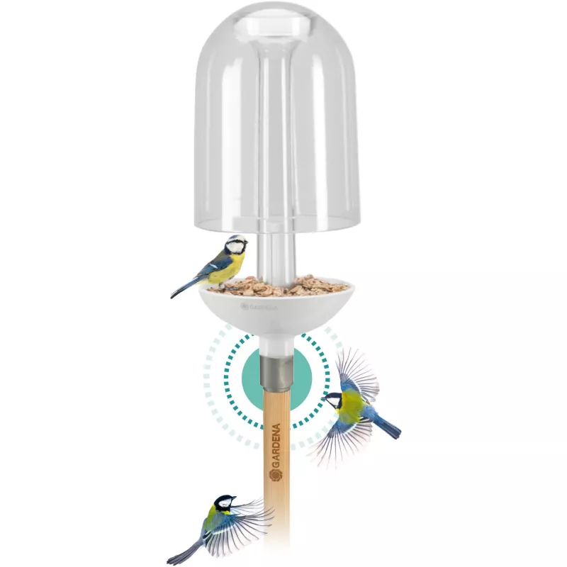 Ταΐστρα πουλιών Gardena ClickUp! Διαφανές Λευκό Ακρυλικό