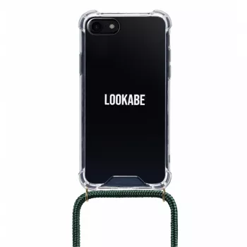 Θήκη smartphone με λουρί λαιμού Lookabe για iPhone 7/8, χρυσό με πράσινες λεπτομέρειες