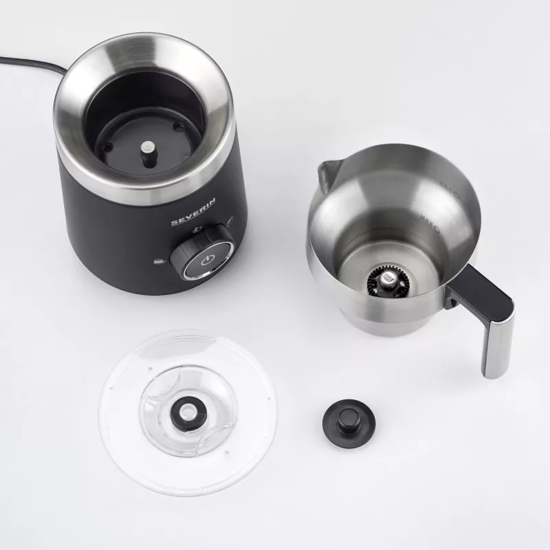 Severin SM 3585 συσκευή αφρού γάλακτος αυτόματη συσκευή αφρού γάλακτος μαύρο - ασημί (SM3585)