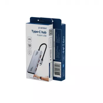 Hub USB GEMBIRD UHB-CM-U310-A4-01 — hub 4 θυρών: 1× USB 3.1 + 3× USB 2.0, μαύρο