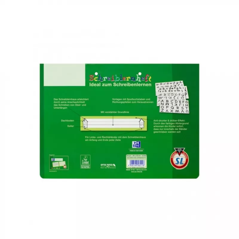 Τετράδιο Oxford 100050089 A4 πράσινο 80 g/m²