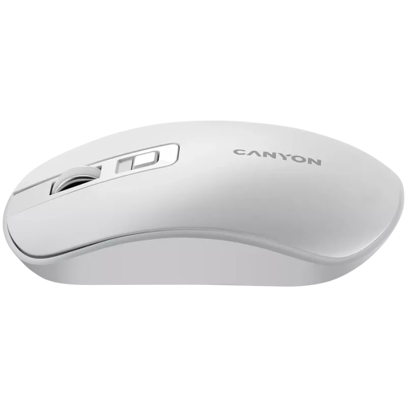CANYON Ποντίκι MW-18 Wireless Charge Μαργαριταρένιο Λευκό