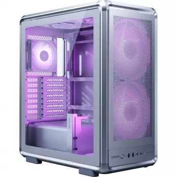 Cooler Master MasterFrame 500 Mesh ARGB Κουτί PC Midi-Tower, Ασημί, σκληρυμένο γυαλί