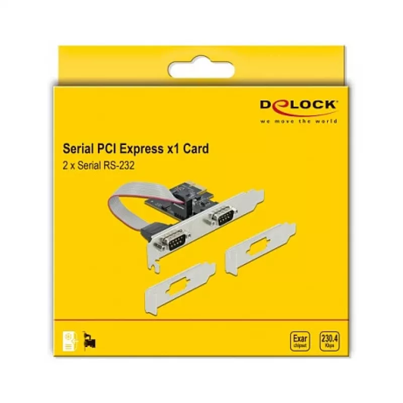 Κάρτα επέκτασης DeLOCK PCI Express x1 σε 2 x σειριακές RS-232