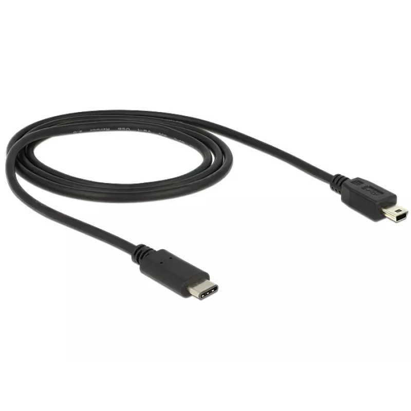 Καλώδιο USB DeLOCK 83603 USB 2.0 1m USB C Mini-USB B μαύρο