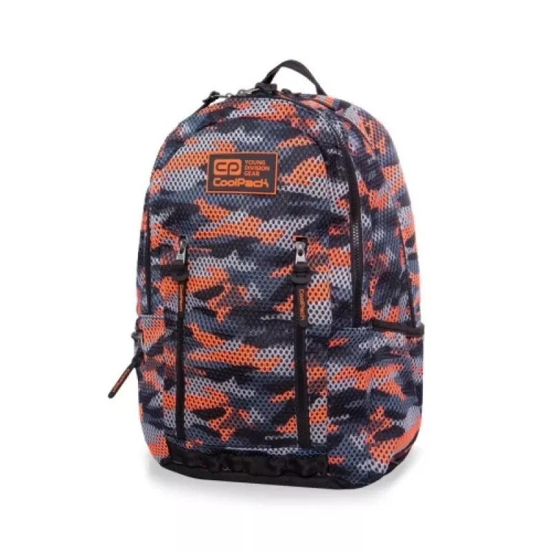 Σακίδιο CoolPack Impact II Camo Mesh πορτοκαλί