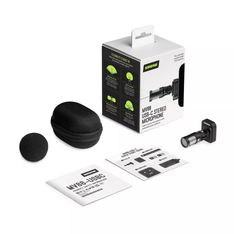 Shure MV88-USBC - Στερεοφωνικό μικρόφωνο με σύνδεση USB-C