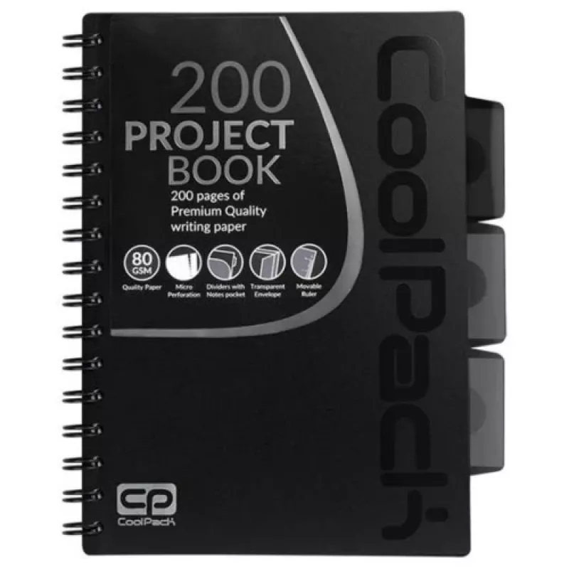 Σπιράλ μπλοκ A5 Coolpack μαύρο