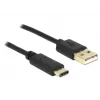 Καλώδιο USB DeLOCK 2m USB2.0-A/USB2.0-C Μαύρο