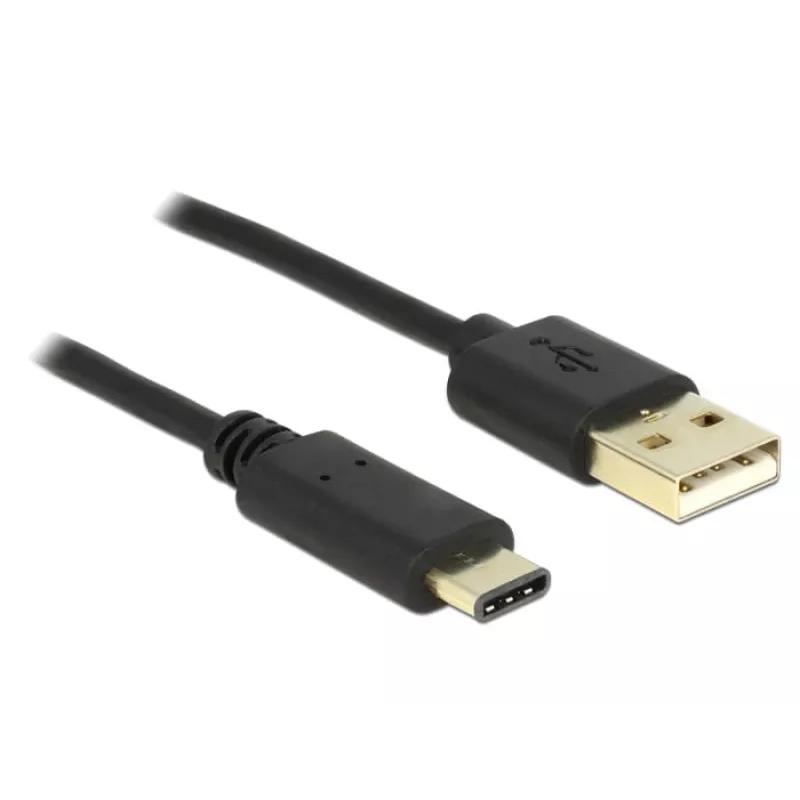 Καλώδιο USB DeLOCK 2m USB2.0-A/USB2.0-C Μαύρο