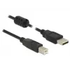 Καλώδιο USB DeLOCK 0,5 m USB 2.0-A USB 2.0-B μαύρο