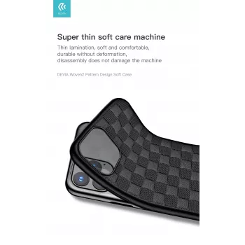 Softcase Devia Woven2 για iPhone 11 Pro – υφασμάτινη υφή, μαύρο