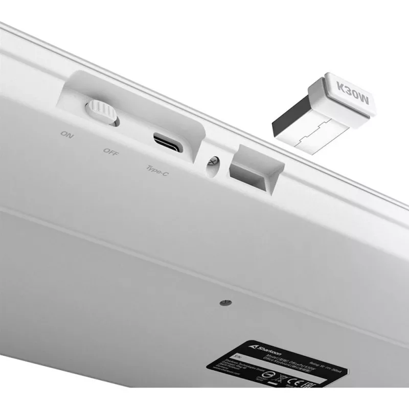 Sharkoon OfficePal K30W λευκό DE-Layout Rubberdome