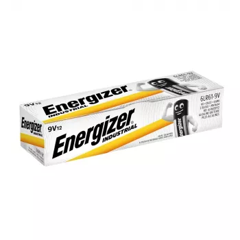 Energizer 9V PP3 Industrial Αλκαλικές μπαταρίες, συσκευασία 12 τεμ.