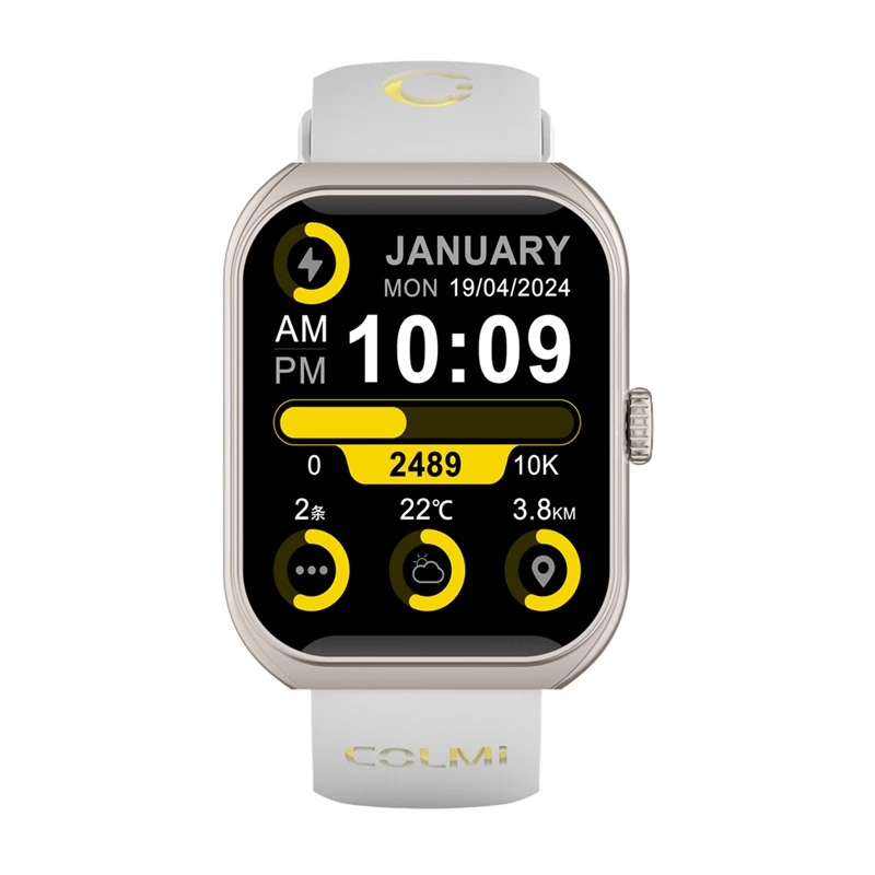 Smartwatch Colmi P86 χρυσό με Bluetooth και μετρητή καρδιακών παλμών