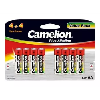 Αλκαλικές μπαταρίες CAMELION AA LR6 Plus — συσκευασία 8 τεμ., AA (LR6)