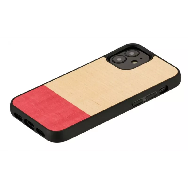 Προστατευτική θήκη Man and Wood για iPhone 12 mini – μαύρο