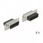 Συνδετήρας καλωδίου DeLOCK 66709 D-Sub 15 Pin μαύρο ασημί