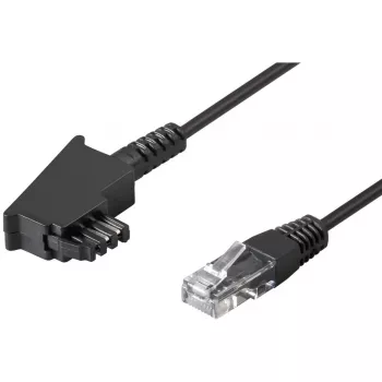 Wentronic Goobay - Τηλεφωνικό καλώδιο - TAE-F (M) - RJ-45 (M) - 10m - Μαύρο (51235)