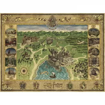 Ravensburger Puzzle Hogwarts Κάρτα 1500 τεμάχια – Ravensburger 1500 τεμάχια
