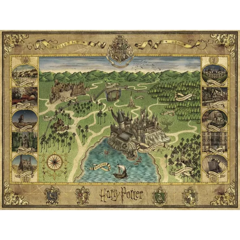 Ravensburger Puzzle Hogwarts Κάρτα 1500 τεμάχια – Ravensburger 1500 τεμάχια