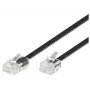 Τηλεφωνικό Καλώδιο Microconnect MPK451S RJ11 RJ45 1m Μαύρο