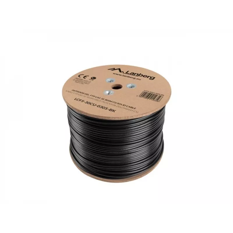 Καλώδιο δικτύου Lanberg LCF5-30CU-0305-BK RJ45 Cat5e 305 m μαύρο