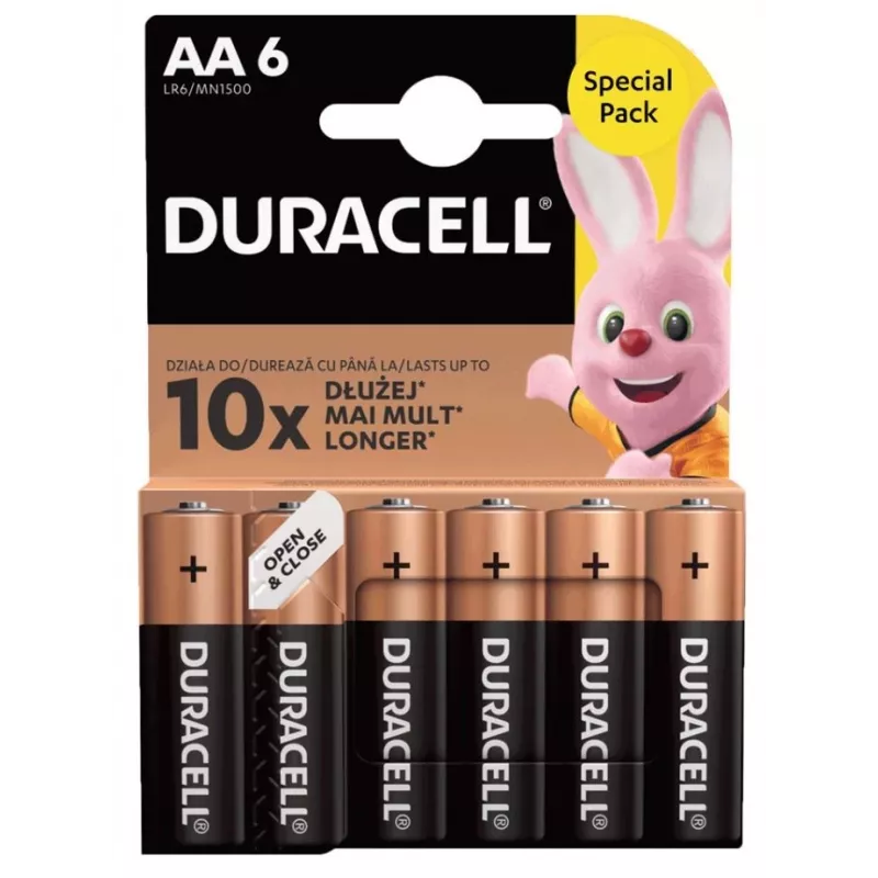 Συσκευασία μπαταριών Duracell Basic AA / LR6 — 6 τεμ. (αλκαλικές)