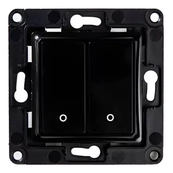Διακόπτης φωτός Shelly Wall Switch 2 Μαύρο Κουμπιά χειρισμού Συμβατότητα Shelly 2.5