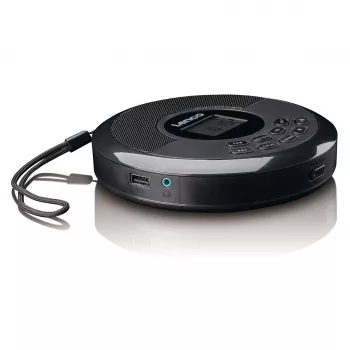 Φορητό CD player Lenco CD-340BK — μαύρο, φορητός σχεδιασμός