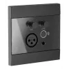 AUDAC WP225/B Πάνελ τοίχου, XLR-μικρόφωνο + υποδοχή 3,5-mm jack, Bluetooth, μαύρο