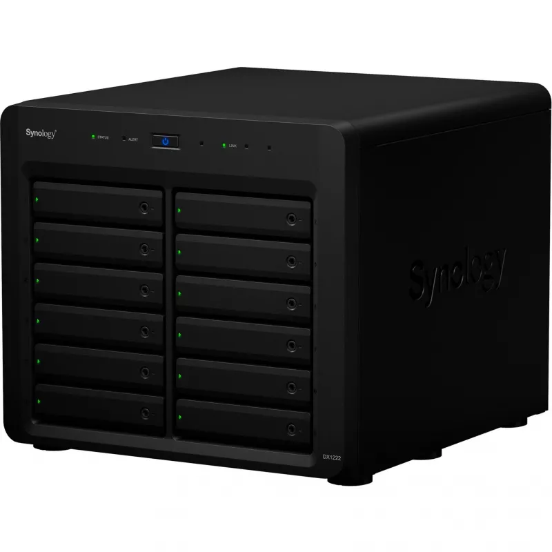 Θήκη HDD/SSD Synology DX1222 12 δίσκοι 192 TB Μαύρο