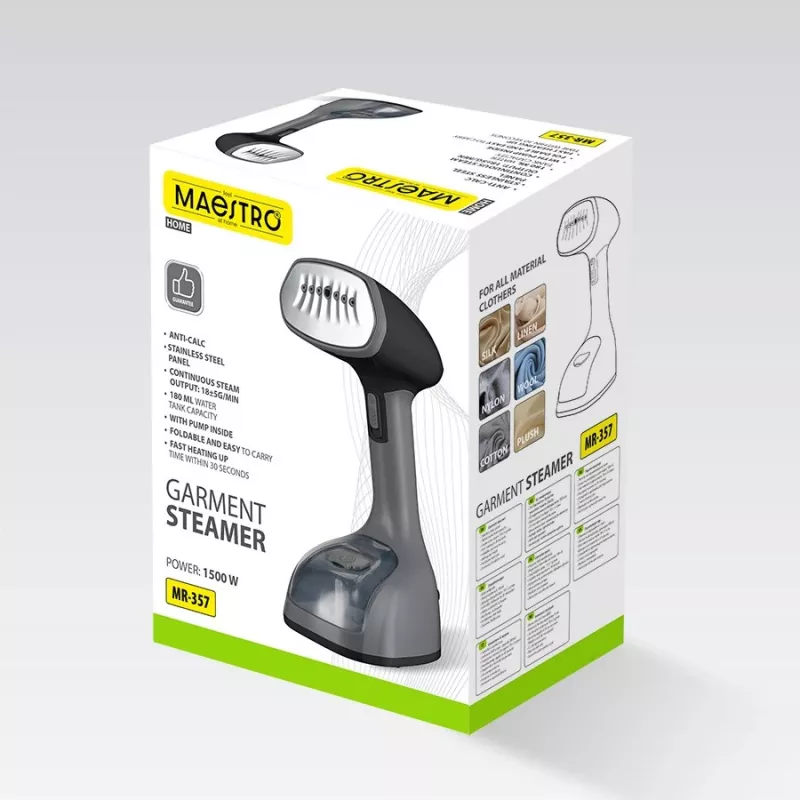 Ατμοσίδερο ρούχων Maestro MR-357 1500W — συσκευή ατμού χειρός