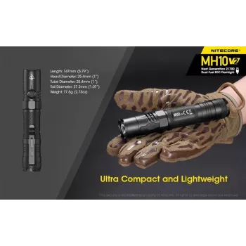 Φακός χειρός Nitecore MH10 V2 μαύρο