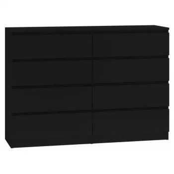 Topeshop M8 140 CZERŃ συρταριέρα, μαύρη