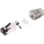 Βύσμα καλωδίου RJ-45 μαύρο ασήμι S/CONN 08-02050 αρσενικό