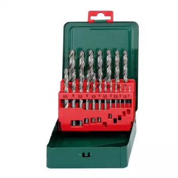 Σετ τρυπανιών HSS Metabo 627153000 — 19 τεμ., DIN 338, κυλινδρικό στέλεχος